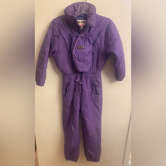 Vintage SUNICE Youth Ski Suit One Piece Purple SIZE 8 Girls Boys - Picture 1 of 14